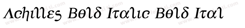 Achilles Bold Italic Bold Italic字体转换